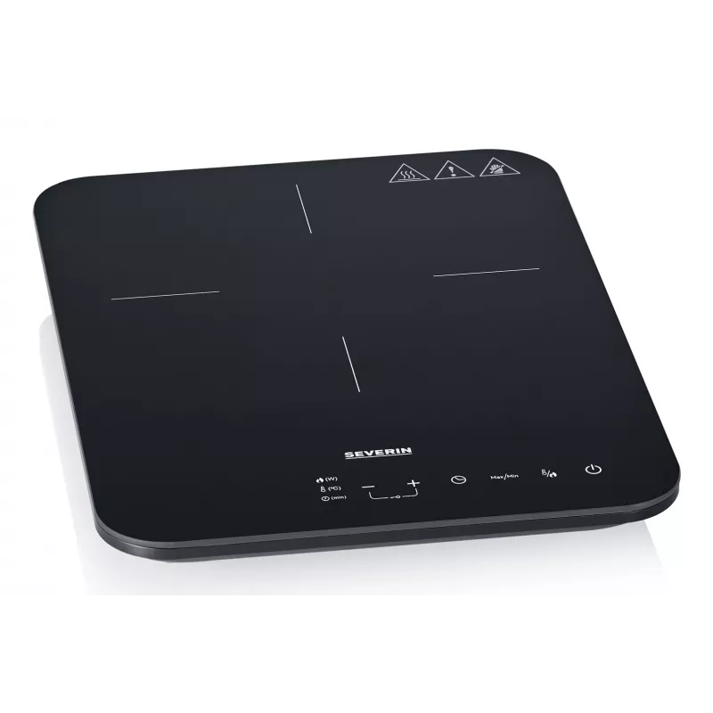 Placa de indução SEVERIN KP 1032, 1 zona, controlo tátil, 220 mm Ø, 2000 W, placa de vidro, aparelho de mesa