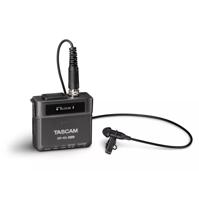Tascam DR-10L Pro gravador digital portátil com microfone de lapela