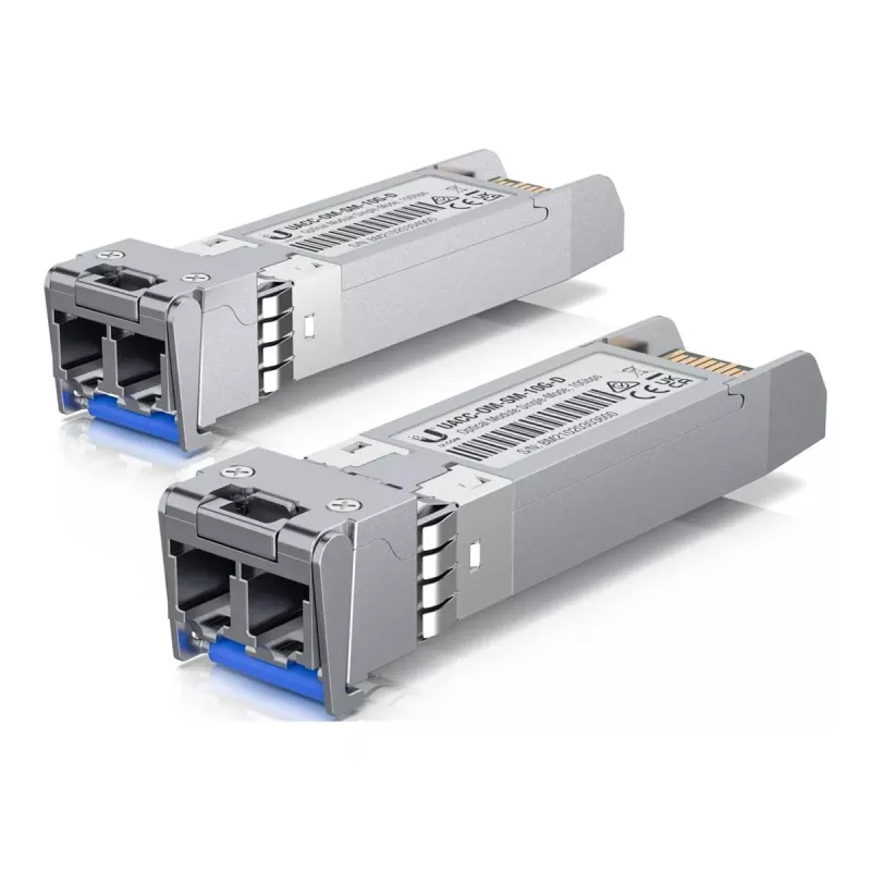 Transceptor de fibra ótica SFP+ Ubiquiti UACC-OM-SM-10G-D-2 10 Gbps 1310 nm LC Single-Mode 10 km (pack de 2)