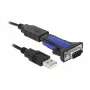 Cabo série DeLOCK 66280 USB Type-A DB-9 0,8 m preto