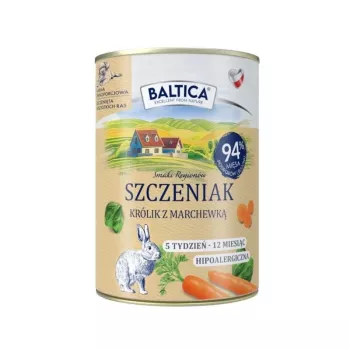 BALTICA regional flavours Puppy coelho com cenoura - comida húmida para cães - 400 g