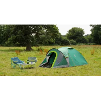 Tenda de cúpula/iglu COLEMAN Kobuk Valley 4 Plus — 4 pessoas, estrutura rígida, verde