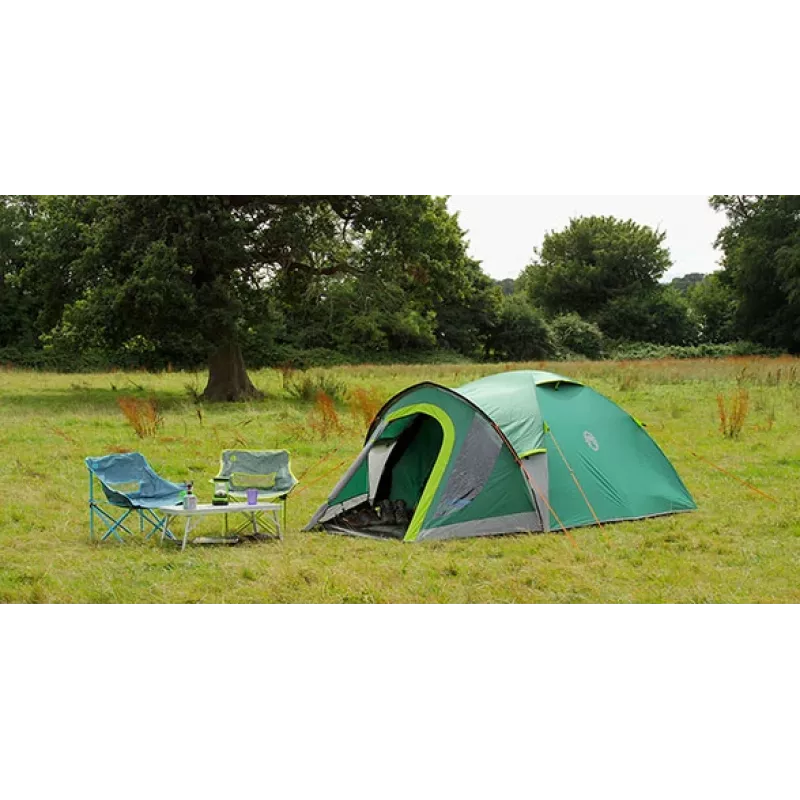 Tenda de cúpula/iglu COLEMAN Kobuk Valley 4 Plus — 4 pessoas, estrutura rígida, verde