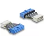Adaptador DELOCK USB 5 Gbps de header de 20 pinos (fêmea) para USB-B 5Gbps