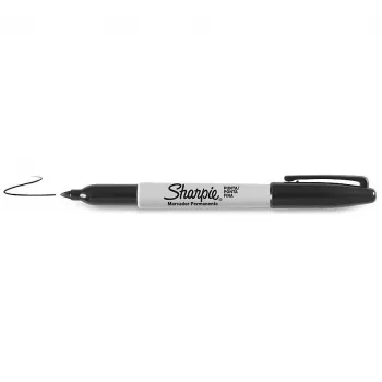 Marcador permanente Sharpie Fine Point, preto, 12 unid.