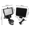 Projetor LED solar Maclean MCE442 com detetor de movimento projetor de parede luz crepuscular IP44 6W 6000K