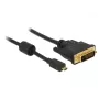 Adaptador de cabo de vídeo DeLOCK 83586 Micro-HDMI para DVI-D 2 m preto