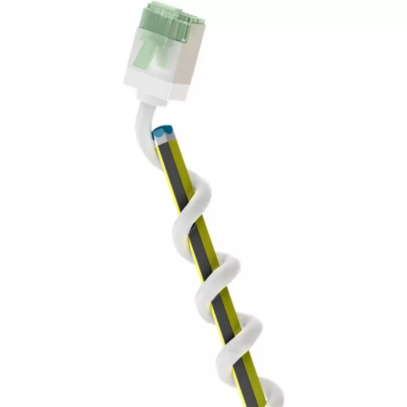 Cabo de rede Goobay CAT 8.1 ultra-flexível fino U/FTP branco - ficha extra-curta 99,9% (74360)