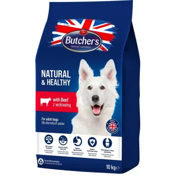 BUTCHER'S Natural&Healthy com vaca - Comida seca para cães - 10 kg