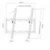 Sunne 32-55-ET suporte de parede inclinável para TV, 32-55 polegadas (81-140 cm), máx. 35 kg, preto