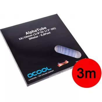 Tubo Alphacool AlphaTube HF 16/10 mm, transparente, 3 m (18575)