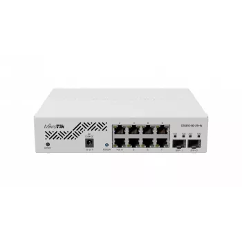 Switch de rede MikroTik CSS610-8G-2S+IN — 8x Gigabit RJ-45, 2x SFP+ 10G, PoE, entrada 12–57V