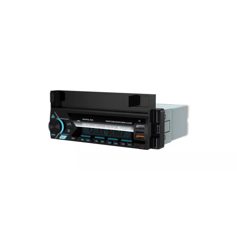 Recetor de multimédia digital para automóvel Navitel RD6 — leitor de áudio 4x45 W, reprodução de fontes digitais e externas, instalação Single-DIN