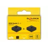 DeLock HDMI 2-1 bidirecional 4K 60 Hz compacto - Retail Box - Comutador de vídeo/áudio - 2 x HDMI - secretária (64072)