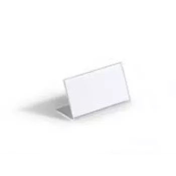 Durable 8055-19 Suporte de Placa de Nome de Mesa, Forma L, 52 x 100 mm, Acrílico, Transparente, Pack de 10