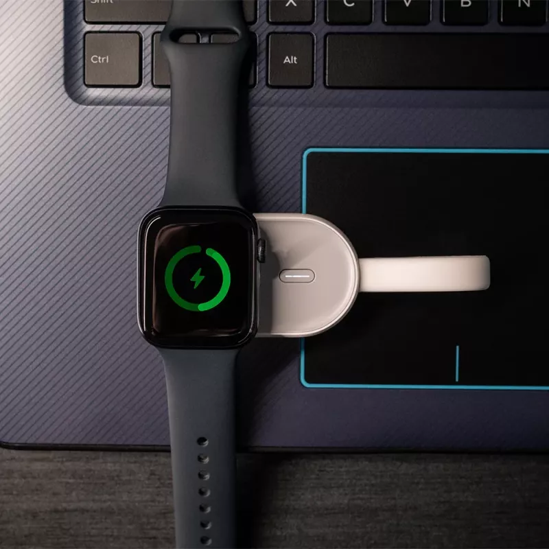 Carregador powerbank sem fios Tellur TLL151441 1200 mAh para Apple Watch – carregador sem fios portátil