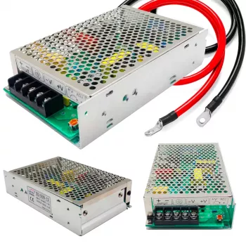 Conversor de tensão DC/DC Extralink SD-50C-24 48V→24V 50W caixa metálica com refrigeração passiva