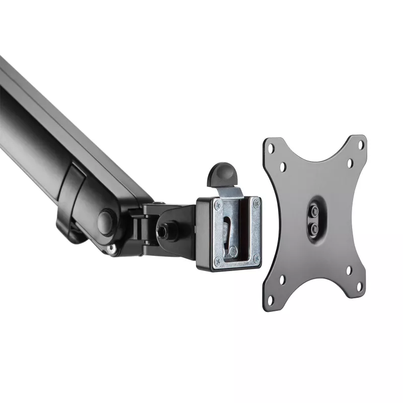 Suporte para monitor SILVERSTONE SST-ARM13 — suporte único compatível com VESA de altura ajustável, prateado