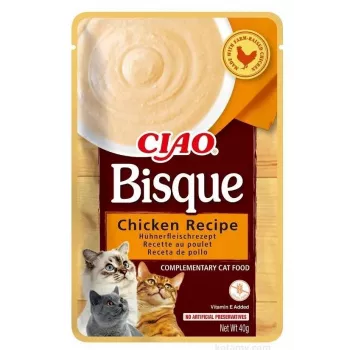 Comida húmida para gatos Inaba Foods CIAO sopa espessa de frango 40 g saqueta