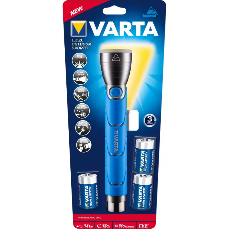 Lanterna de mão Varta 18629101421 preto azul