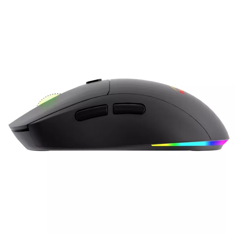 Rato sem fios MEDIA-TECH MT1124 BT/RF Silent & Recharge — ambidestro, 3200 DPI, Bluetooth + 2,4 GHz USB, 6 botões, recarregável
