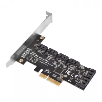 Controlador Serial ATA SILVERSTONE SST-ECS06 — placa PCIe com 6 portas SATA