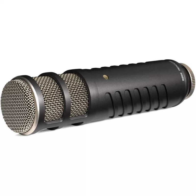 Microfone de estúdio dinâmico RØDE Procaster — com fios, Mini-XLR (3 pinos), 75–18.000 Hz, 32 Ω, -56 dB, preto, 695 g