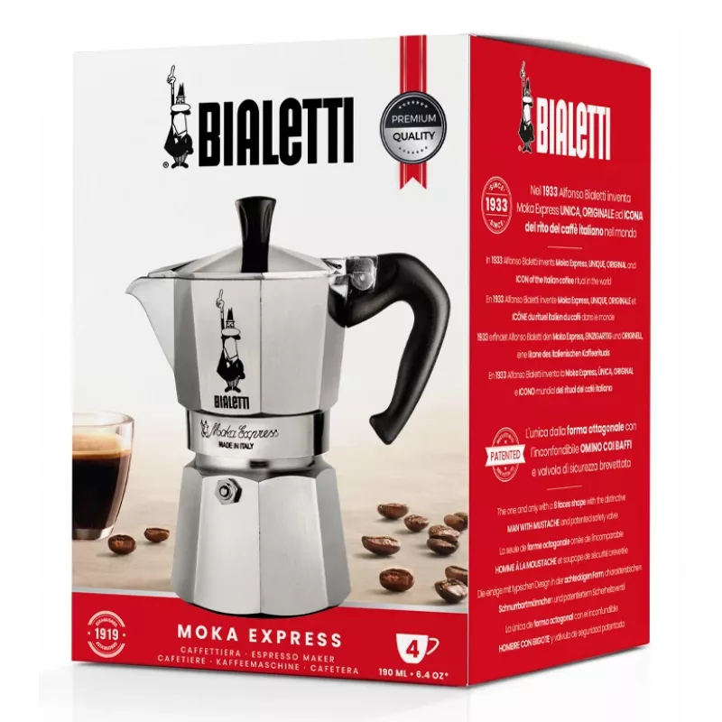 Cafeteira Moka Bialetti Moka Express 0,23 L alumínio