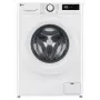 LG | Máquina de lavar roupa | F2WR508SWW | Classe de eficiência energética A-10% | Carga frontal | Capacidade de lavagem 8 kg | 1200 rpm | Profundidade 47,5 cm | Largura 60 cm | Visor | LED | Função vapor
