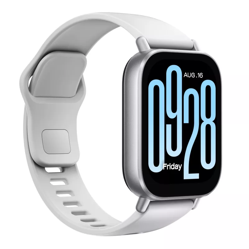 Smartwatch Xiaomi Redmi Watch 5 Active — 2 polegadas (5,08 cm) LCD, 320×385, 470 mAh, prateado, bracelete TPU, 42,2 g