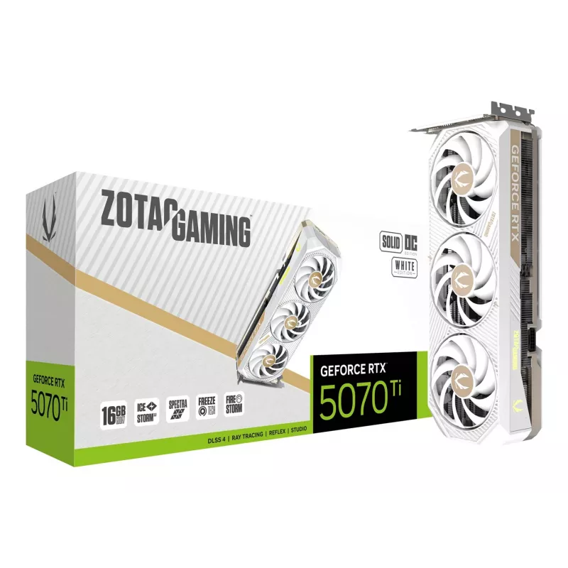 Placa gráfica ZOTAC GAMING GeForce RTX 5070 Ti SOLID CORE OC 16GB GDDR7