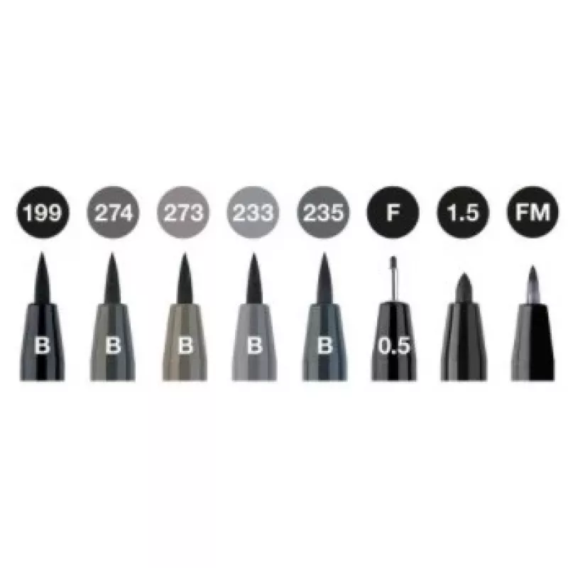 Marcador Faber-Castell 167171 preto cinzento 1 unid. redondo