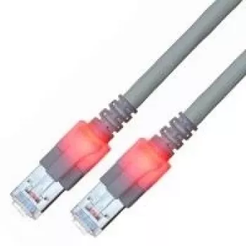 Cabo de rede EasyLan saCon DualBoot LED S/FTP Cat.6 5m cinzento - cabo - rede
