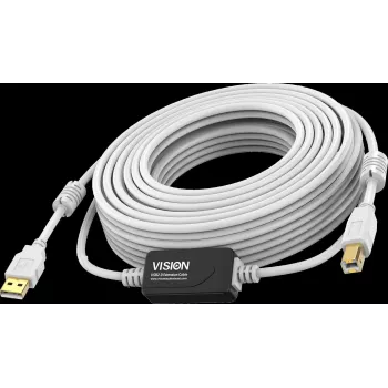 Cabo USB 2.0 Vision branco 10m USB A para USB B 0,48 Gbit/s