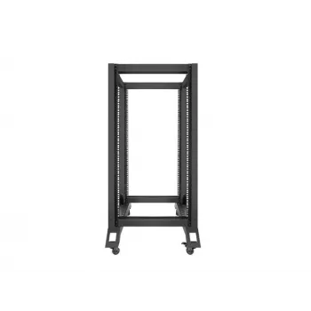 Rack autónomo LANBERG OR01-6822-B 22U, 600 mm L x 800 mm P, preto, capacidade de carga 600 kg