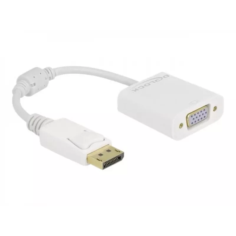 Adaptador DisplayPort 1.2 ficha para conetor fêmea VGA DeLOCK 61007