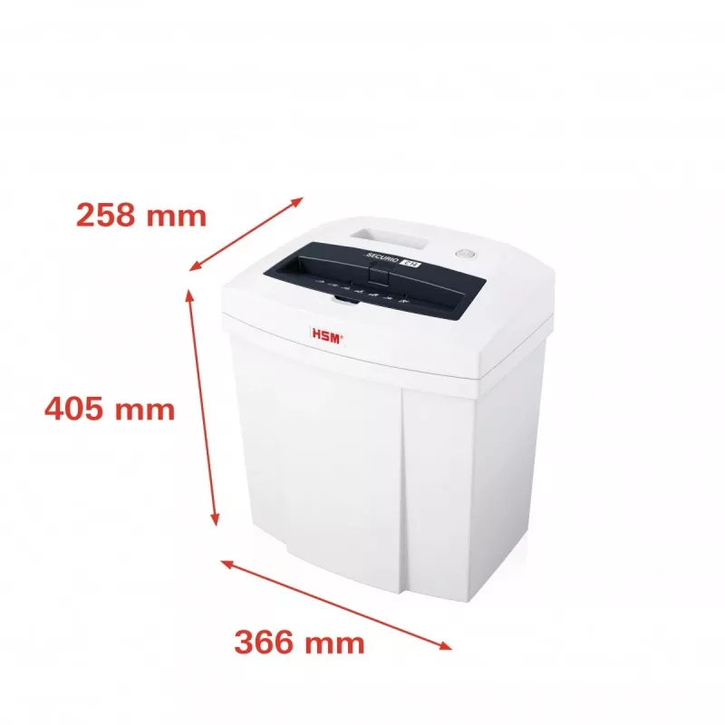 HSM SECURIO C14 destruidora de papel, corte em tiras 3,9 mm, P-2, 14 folhas, entrada de 225 mm, cesto de 20 l