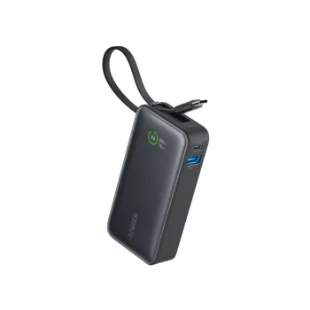 Powerbank 545 NANO 30W 10000mAh com cabo USB-C integrado, preto