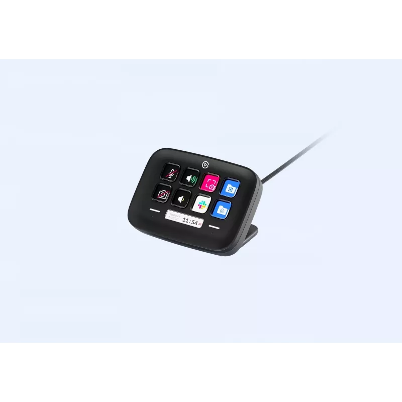 Stream Deck Elgato Neo preto 10GBJ9911 — teclas personalizáveis para atalhos e macros