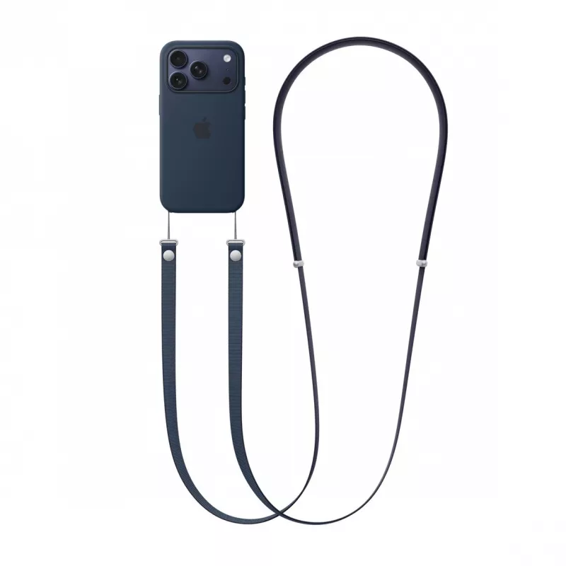 Correia de transporte Apple Crossbody Strap azul — comprimento 2,08 m, rPET e aço inoxidável
