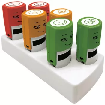 Carimbo Colop 157235 redondo multicolor para criança