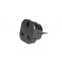 Adaptador de viagem de ficha UK EU PL