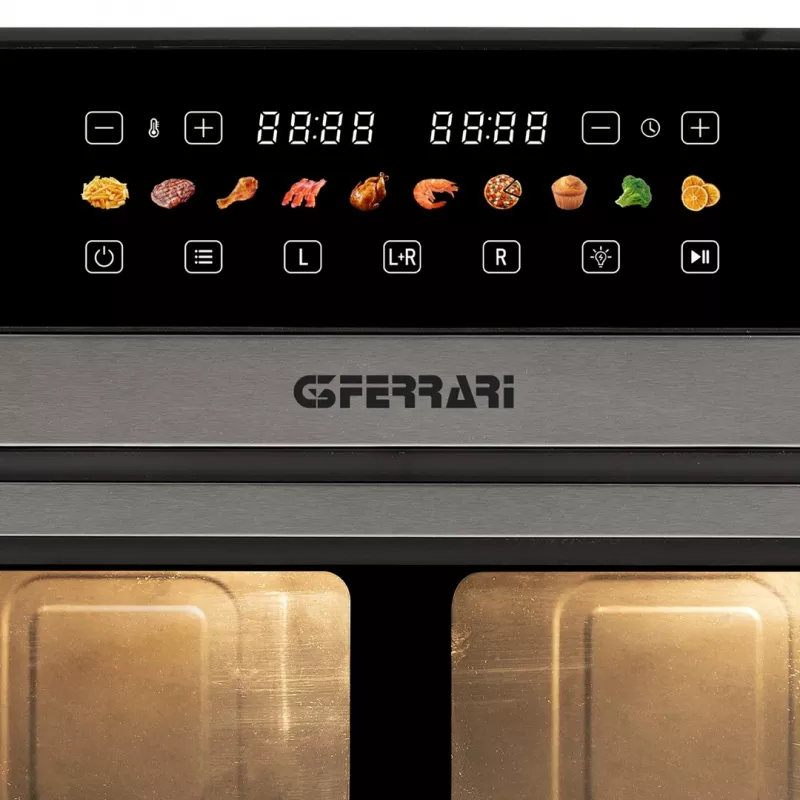 Fritadeira G3 Ferrari G10223 Double 12 L de pé 2200 W fritadeira de ar quente preto, aço inoxidável