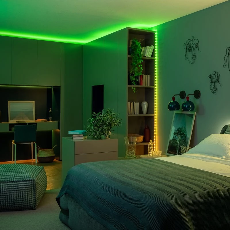 Fita LED Twinkly TWD200STP-TEU faixa interior multicolorida, 5 cm de espaçamento, IP20, cabo transparente