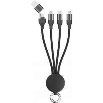 Cabo USB 2GO 797363 USB A/USB C USB C/Micro-USB B/Lightning preto