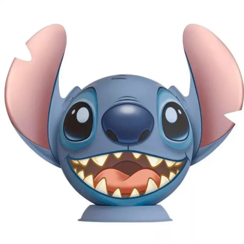 Ravensburger 11574 Disney Stitch puzzle 3D em forma de bola com orelhas, 77 peças, a partir dos 6 anos