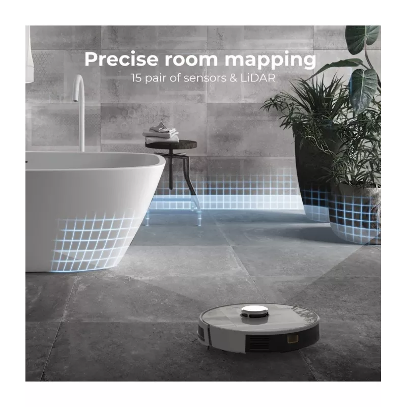 AENO Robô aspirador RC2S: Limpeza a húmido e a seco, controlo inteligente App AENO, potente motor japonês Nidec, modo turbo