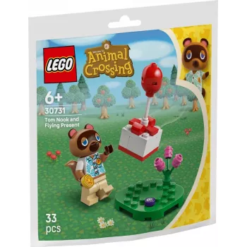 30731 Animal Crossing Tom Nook e presente de balão, brinquedo de construção Polybag
