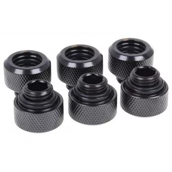 Conjunto de ligação Alphacool 17377 – latão, preto, altura 16 mm, diâmetro 21 mm para refrigeração líquida