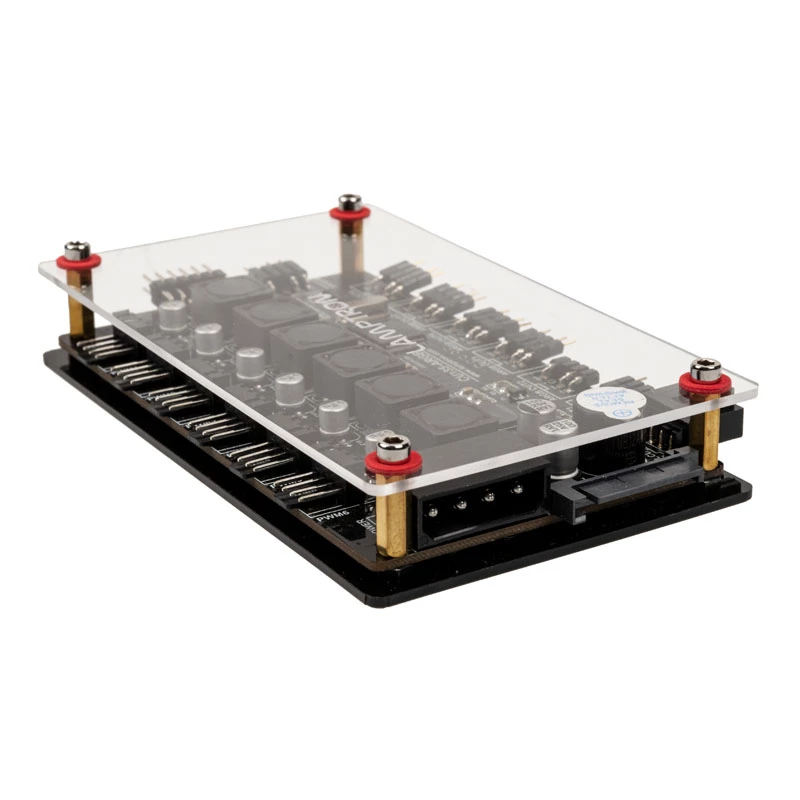 Controlador de ventoinhas Lamptron CU135 + controlador RGB com ecrã, ARGB - preto